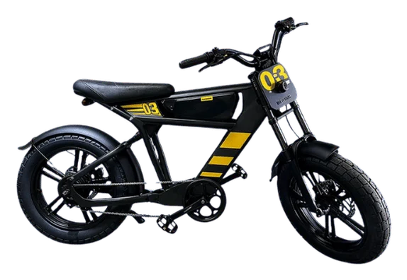 Modelo elétrico preto e amarelo do catálogo